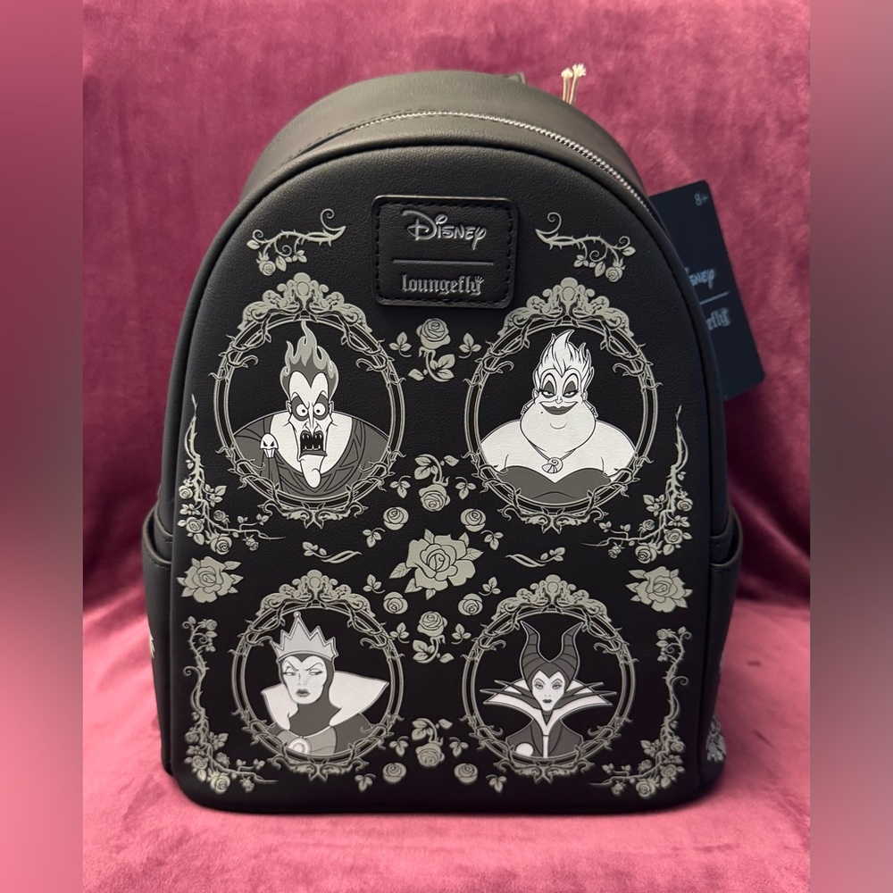NWT Loungefly Disney Villains Glow in the Dark Frame Backpack